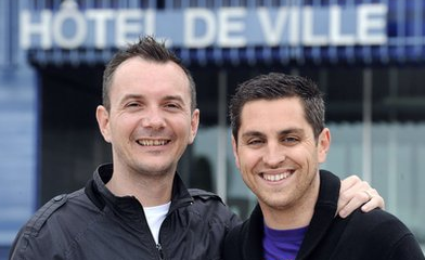 Vincent Autin (L) and his partner Bruno Boileau (AFP)