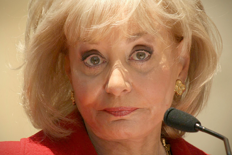 Barbara Walters (<a href='http://www.shutterstock.com/gallery-842284p1.html'>s_bukley</a> via <a href='http://www.shutterstock.com/'>Shutterstock</a>)