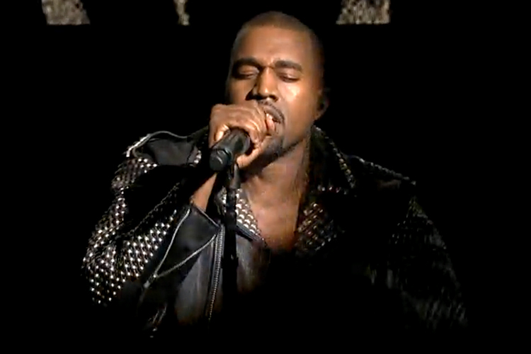 Kanye West performs on "Saturday Night Live" (NBC)