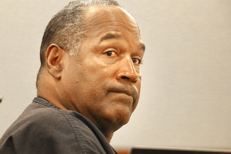 O.J. Simpson sits during an evidentiary hearing in Clark County District Court on Thursday, May 16, 2013 in Las Vegas. Simpson, who is currently serving a nine-to-33-year sentence in state prison as a result of his October 2008 conviction for armed robbery and kidnapping charges, is using a writ of habeas corpus, to seek a new trial, claiming he had such bad representation that his conviction should be reversed. (AP Photo/Las Vegas Review-Journal, Jeff Scheid, Pool) (Jeff Scheid)