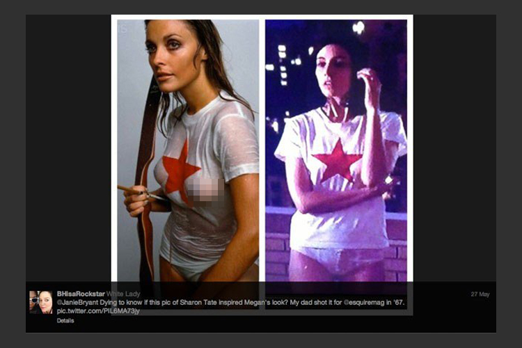 A Twitter User shares the iconic photo of Tate (left) and Draper (right) (BHisaRockstar's Twitter)