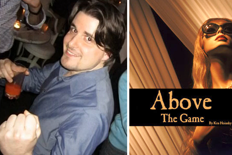 Ken Hoinsky, AKA "TofuTofu," alongside a mockup of the cover of his proposed book "Above the Game." (Kickstarter)
