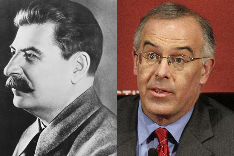 Joseph Stalin, David Brooks (Wikimedia/AP/Nam Y. Huh)