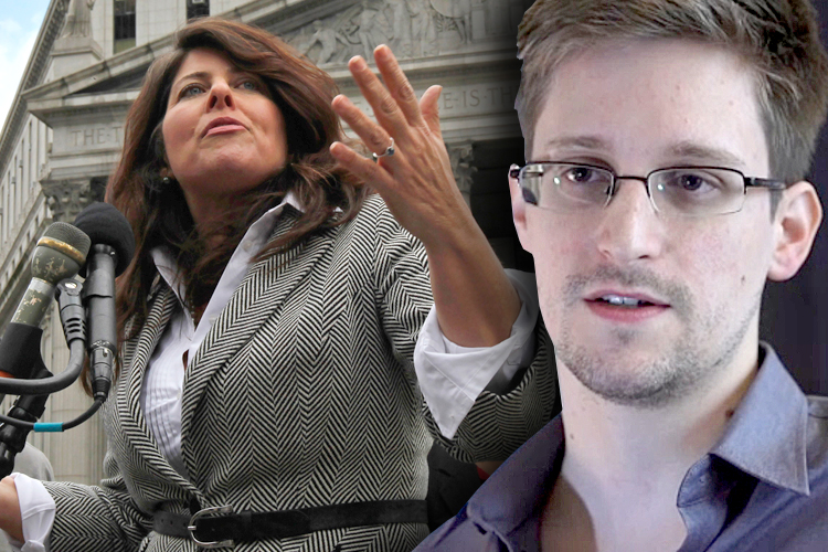 Naomi Wolf, Edward Snowden (Reuters/Mike Segar)