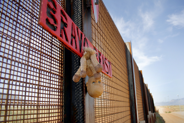 The U.S. and Mexico border fence in Naco, Arizona. (Reuters/Joshua Lott)