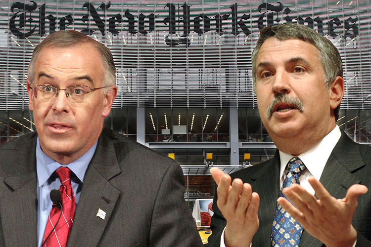 David Brooks, Thomas Friedman (AP/Nam Y. Huh/Zsolt Szigetvary/Reuters/Carlo Allegri)