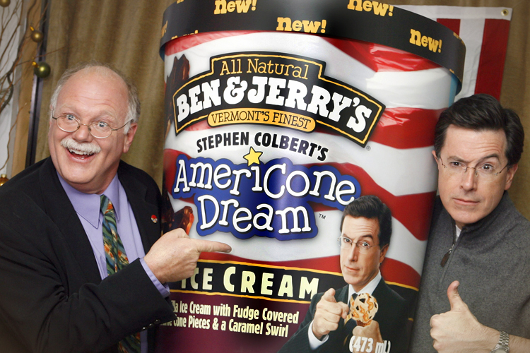 Ben Cohen, Stephen Colbert (AP/Jason Decrow)