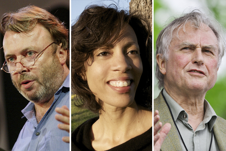 Christopher Hitchens, Sikivu Hutchinson, Richard Dawkins (Reuters/Shannon Stapleton/Facebook/Chris Keane/Diane Arellano)