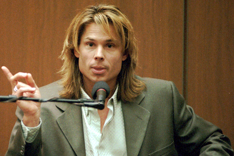 Witness Brian "Kato" Kaelin testifies during the O.J. Simpson trial, March 21, 1995. (AP/John McCoy)