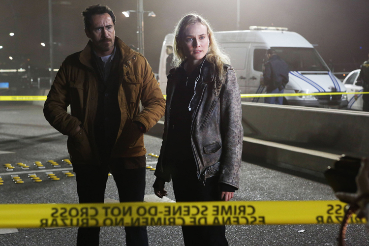 Demian Bichir and Diane Kruger in "The Bridge." (FX)