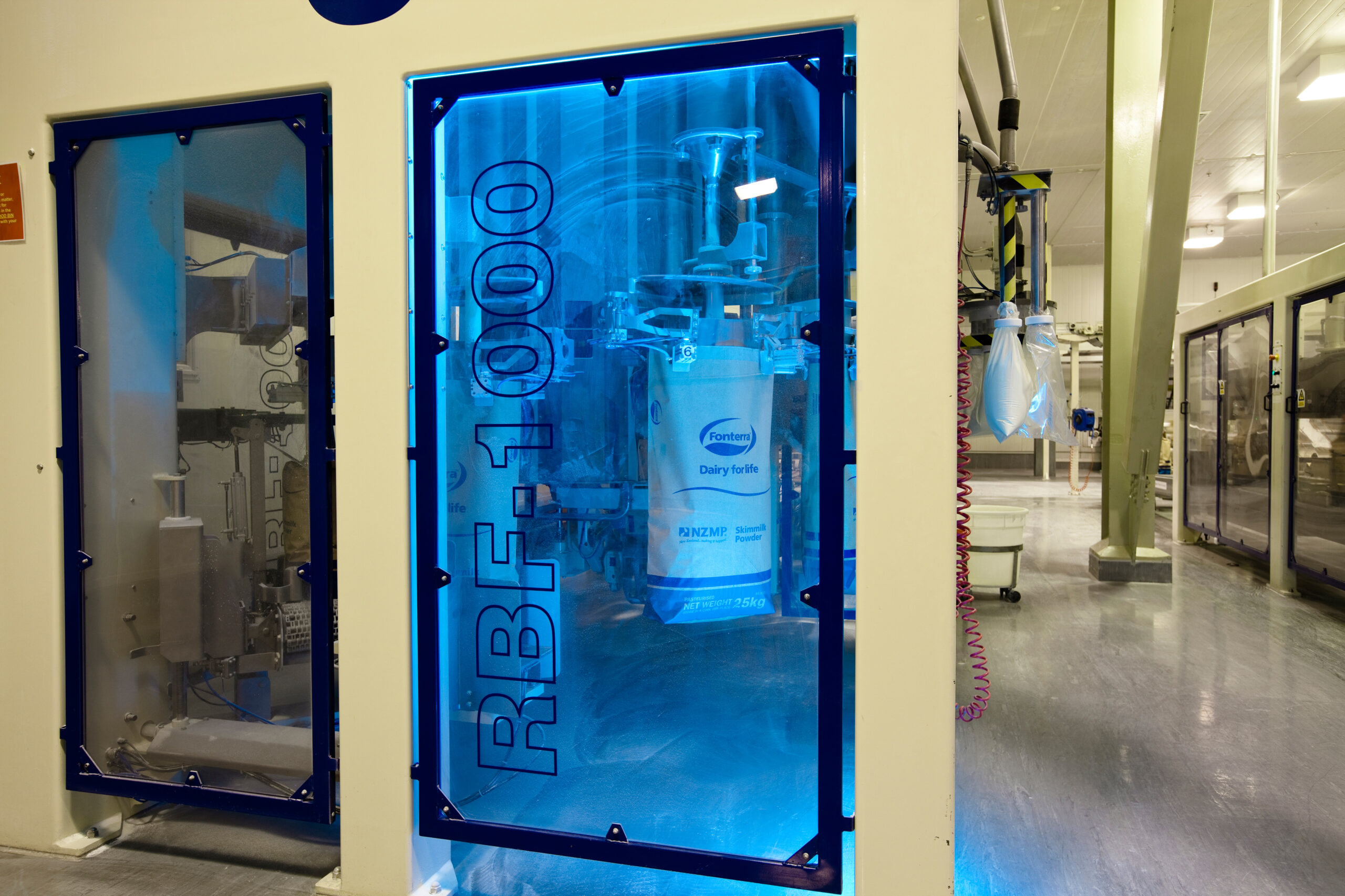 Milk powder being bagged at one of Fronterra's manufacturing sites (Fronterra)
