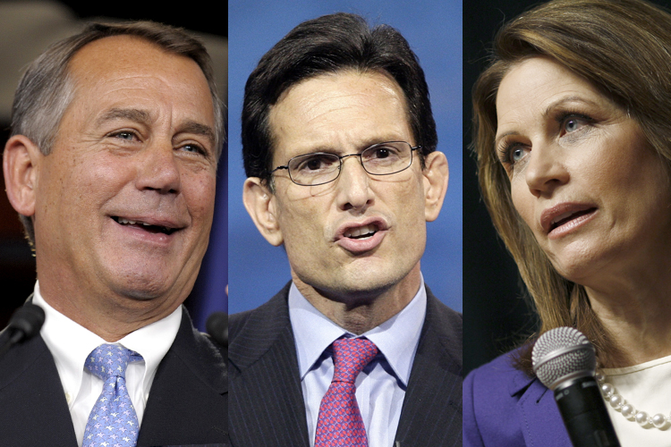 John Boehner, Eric Cantor, Michele Bachmann (AP/Susan Walsh/Reuters/Jonathan Ernst/Joshua Lott)