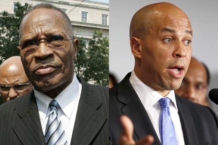 Sharpe James, Cory Booker (AP/Mike Derer/Rich Schultz)