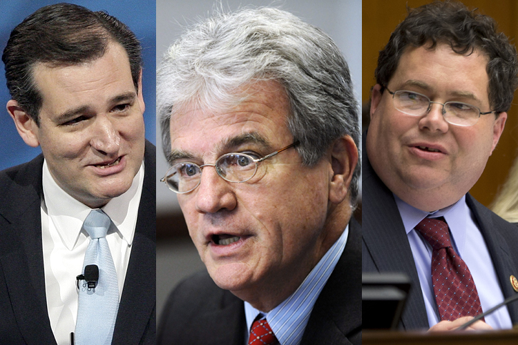 Ted Cruz, Tom Coburn, Blake Farenthold (Reuters/Jonathan Ernst/AP/Jacquelyn Martin)
