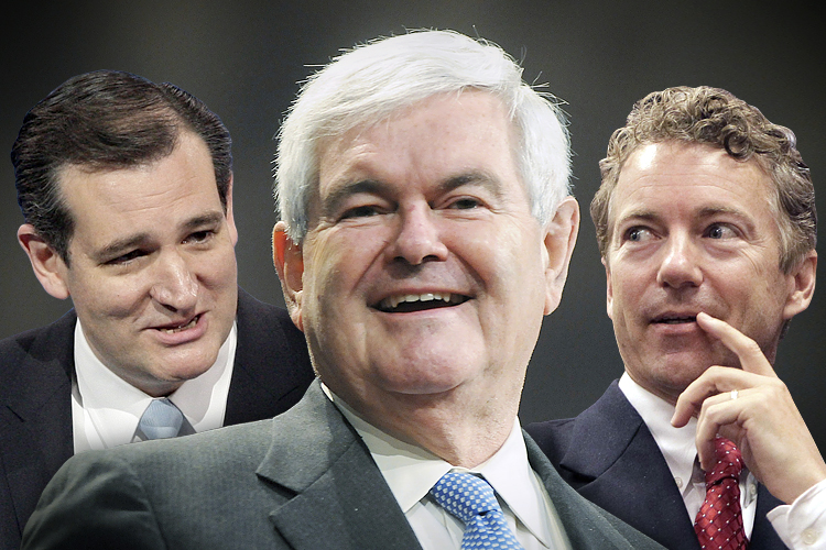 Ted Cruz, Newt Gingrich, Rand Paul (Reuters/Jonathan Ernst/Tami Chappell/AP/Ed Reinke)