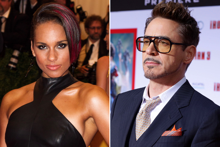 Alicia Keys, Robert Downey Jr. (Reuters/Lucas Jackson/AP/Eric Charbonneau)