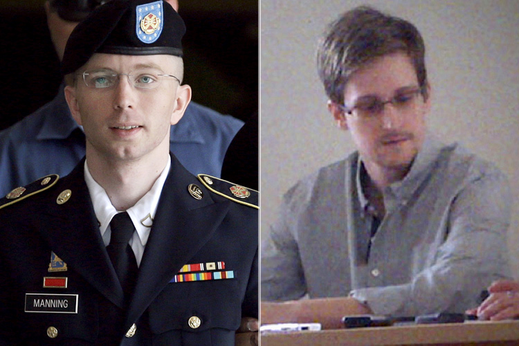 Bradley Manning, Edward Snowden (AP/Patrick Semansky/Tanya Lokshina)