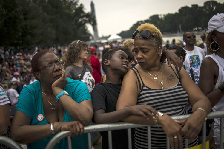 Crowds gather on the National Mall to commemorate the 50th Anniversary of the March on Washington August 28, 2013. (Reuters/James Lawler Duggan)
