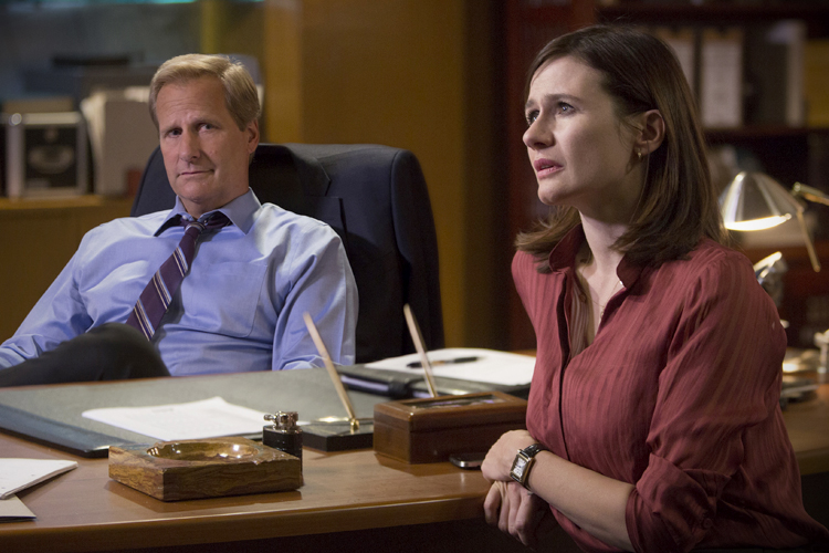 Jeff Daniels and Emily Mortimer in "The Newsroom" (HBO)
