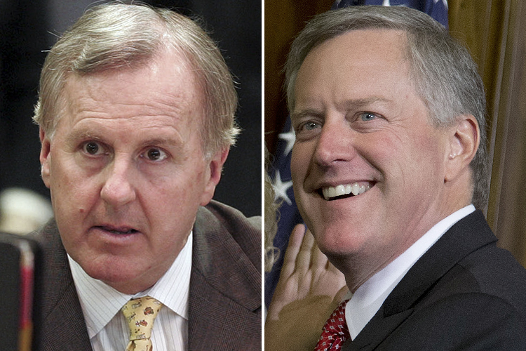 Robert Pittenger, Mark Meadows (AP/Gerry Broome/Evan Vucci)