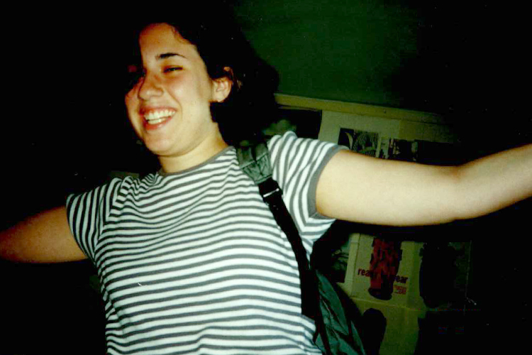 A photo of the author when she was in college.