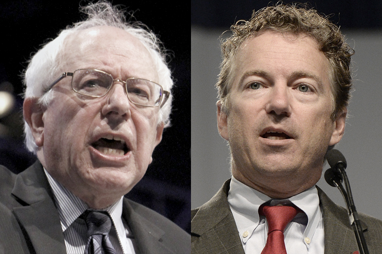 Bernie Sanders, Rand Paul (AP/Rich Pedroncelli/Timothy D. Easley)