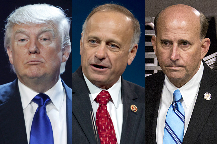 Donald Trump, Steve King, Louie Gohmert (Reuters/Steve Marcus/AP/Carolyn Kaster/Reuters/Joshua Roberts)