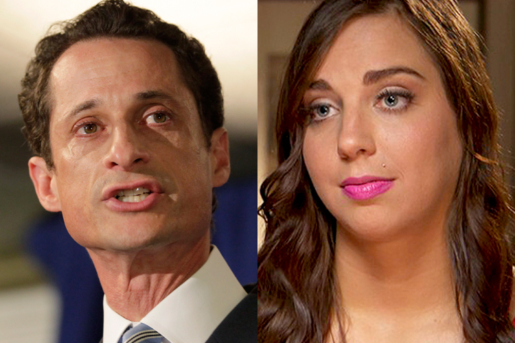 Anthony Weiner, Sydney Leathers (Reuters/Brendan McDermid)