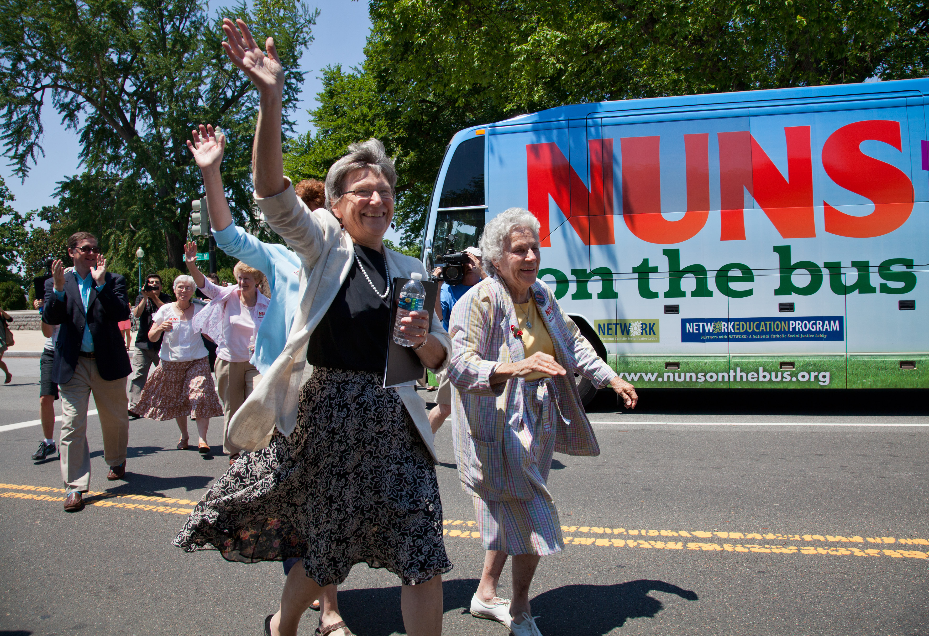Sister Simone Campbell, executive director of Network, during the "Nuns on the Bus" tour. (Associated Press)