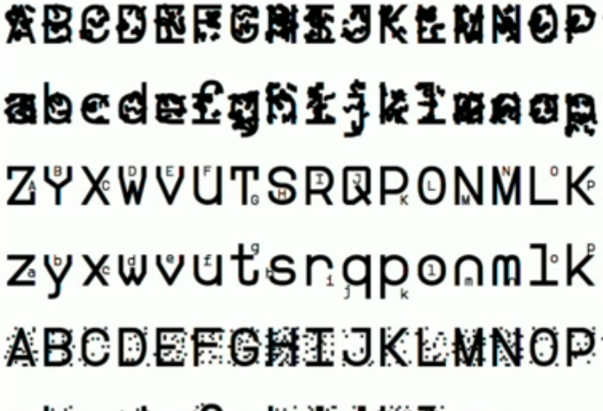 Surveillance-resistant typeface (Vimeo/Sang Mun)