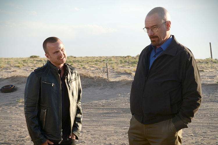 Aaron Paul and Bryan Cranston in "Breaking Bad" (AMC/Ursula Coyote)