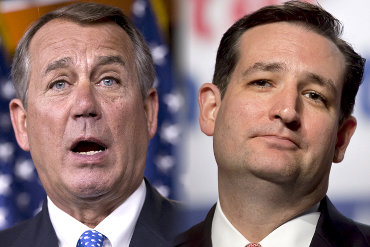 John Boehner, Ted Cruz (AP/J. Scott Applewhite/Jeff Malet, maletphoto.com)