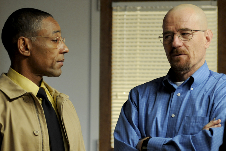 Giancarlo Esposito and Bryan Cranston in "Breaking Bad" (AMC/Ursula Coyote)