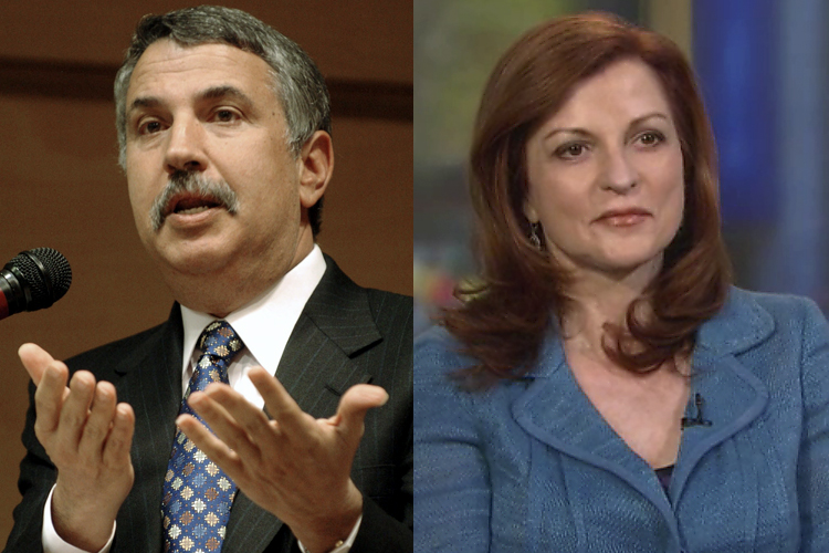 Thomas Friedman, Maureen Dowd (AP/Zsolt Szigetvary/ABC News)