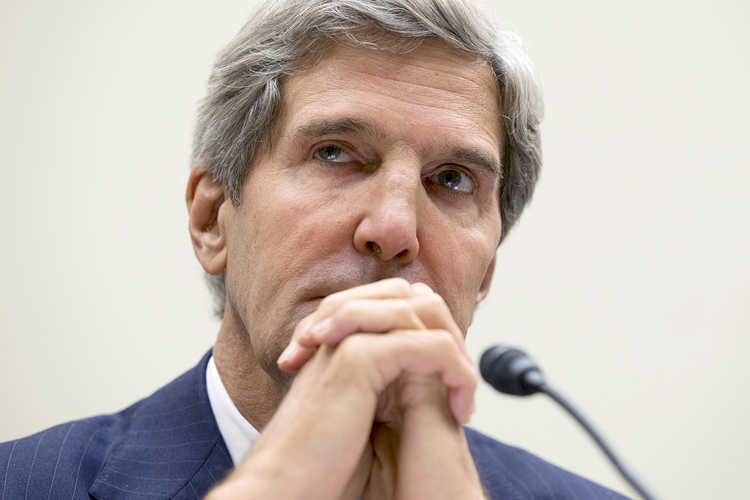 John Kerry testifyies on Capitol Hill, Sept. 4, 2013, before a House Foreign Affairs Committee hearing on Syria. (AP/Carolyn Kaster)