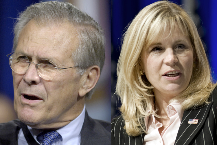 Donald Rumsfeld, Liz Cheney (Reuters/Jonathan Ernst/AP/Cliff Owen)