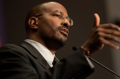 Van Jones, former Obama's Advisor for Green Jobs, Enterprise and Innovation, speaks at the Mobilization to End Poverty conference April 27, 2009 in Washington, DC. (Ryan Rodrick Beiler/Shutterstock)