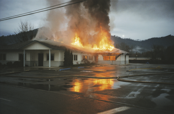 ELF fire at Superior Lumber, from the 2011 documentary "If a Tree Falls." (Roy Milburn)