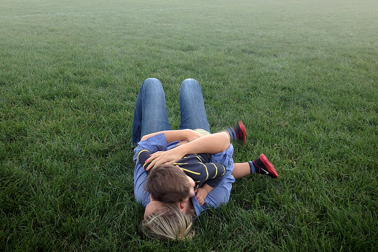 A photo of the author and her son.