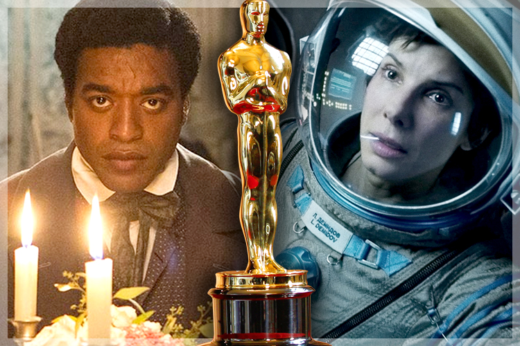 Chiwetel Ejiofor in "12 Years a Slave," Sandra Bullock in "Gravity"