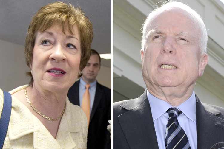 Susan Collins, John McCain (AP/Manuel Balce Ceneta/Reuters/Mike Theiler)