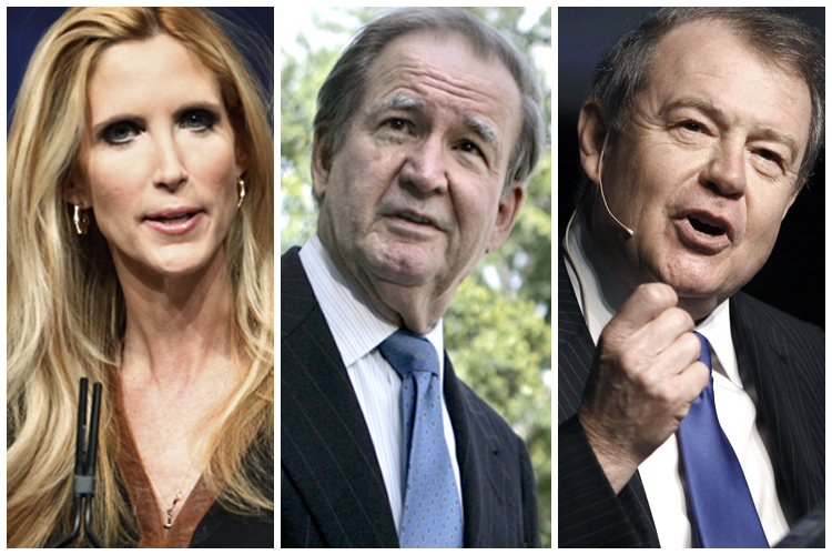 Ann Coulter, Pat Buchanon, Stuart Varney (Reuters/Jim Bourg/AP/Lawrence Jackson/AP/Rogelio V. Solis)