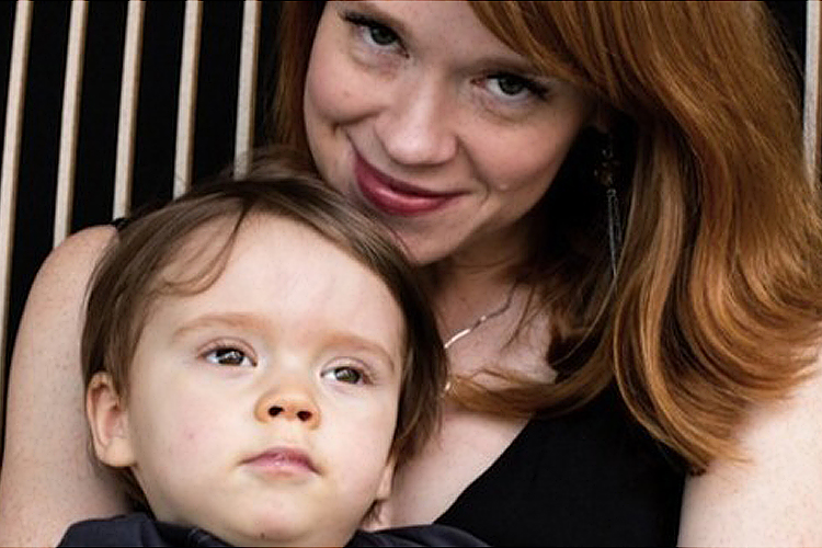 A photo of the author with her son Ronan, who died in February 2013.