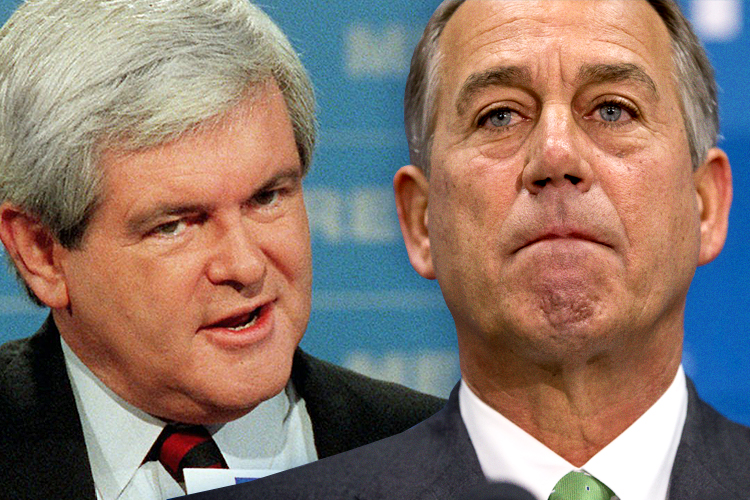 Newt Gingrich, John Boehner (AP/Doug Mills/J. Scott Applewhite/photo collage by Salon)