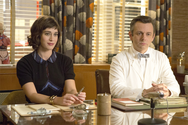 Lizzy Caplan and Michael Sheen in "Masters of Sex" (Showtime/Michael Desmond)