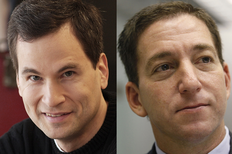 David Pogue, Glenn Greenwald (AP/Kin Cheung)
