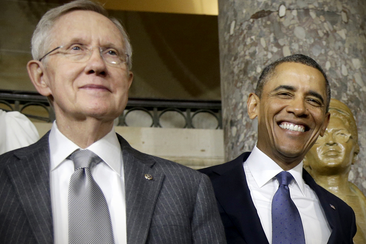 Harry Reid, Barack Obama (AP/Charles Dharapak)