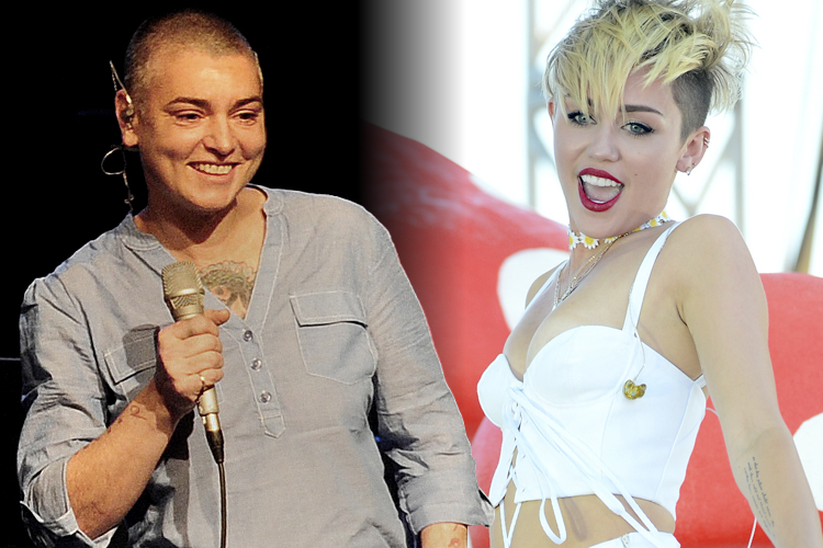 Sinead O'Connor, Miley Cyrus (AP/Mark Keppler)