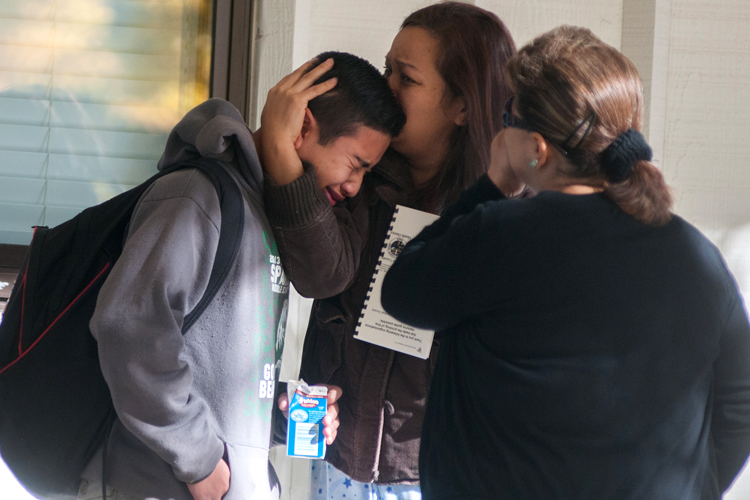 A Sparks Middle School student, October 21, 2013 in Sparks, Nev. (AP/Kevin Clifford)