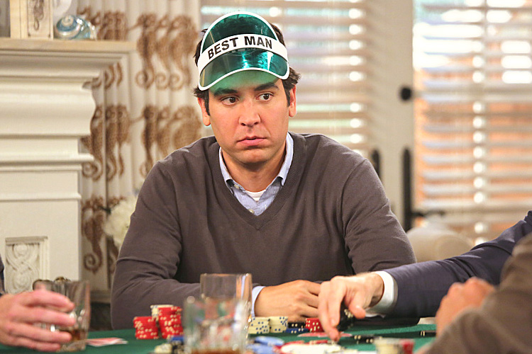"The Broken Code" -- Barney (Neil Patrick Harris) takes his frustrations out on Ted (Josh Radnor) during the best man poker game, on the final season of How I Met Your Mother, Monday Oct 7 (8:00-9:00 PM, ET/PT) on the CBS Television Network.Photo: Richard Cartwright/CBS © 2013 CBS Broadcasting, Inc. All Rights Reserved. (Richard Cartwright)